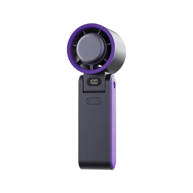 Folding Portable Handheld Ice Compress Digital Fan
