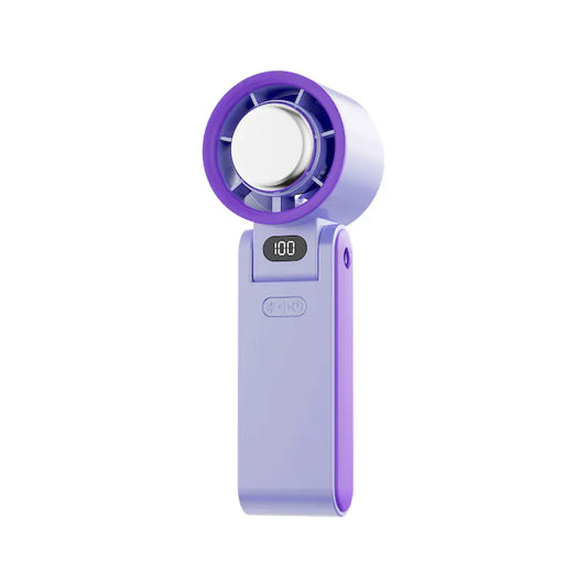Folding Portable Handheld Ice Compress Digital Fan
